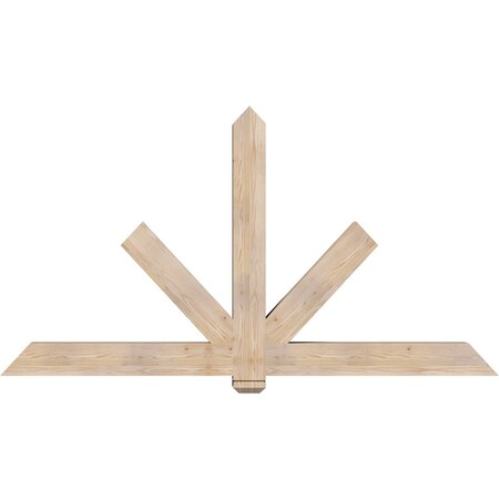 Ekena Millwork Kennewick Smooth Timber Gable Bracket, Douglas Fir, 84"W x 45"H x 5 1/2"D x 5 1/2"F, 13/12 Pitch GBW084X45X0606KEN00SDF